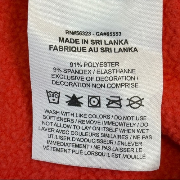 Nike Therma-Fit Logo Side Zip Sweatshirt. Bright Coral Size Small #1431 - Picture 7 of 7